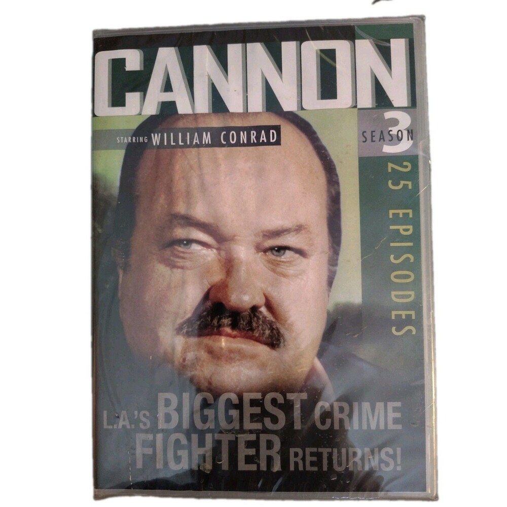 Cannon Season 3 DVD Box Set Brand New Sealed William Conrad 70s TV Crime Drama